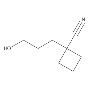 1-(3-Hydroxypropyl)cyclobutane-1-carbonitrile结构式