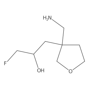 1-[3-(Aminomethyl)oxolan-3-yl]-3-fluoropropan-2-ol Structure