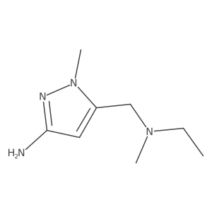 5-{[ethyl(methyl)amino]methyl}-1-methyl-1H-pyrazol-3-amine结构式