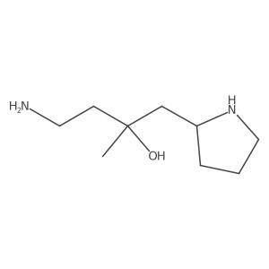 4-Amino-2-methyl-1-(pyrrolidin-2-yl)butan-2-ol结构式