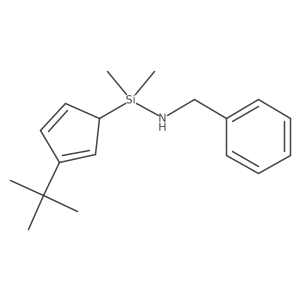 N-(Benzyl)-N-(3-tert-butylcyclopentadienyldimethylsilyl)amine Structure