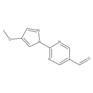 2-(4-Methoxy-1H-pyrazol-1-yl)pyrimidine-5-carbaldehyde Structure