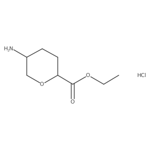 Ethyl 5-amino-tetrahydro-pyran-2-carboxylate hydrochloride结构式