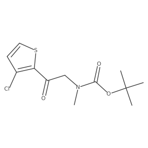 tert-butyl N-[2-(3-chlorothiophen-2-yl)-2-oxoethyl]-N-methylcarbamate结构式
