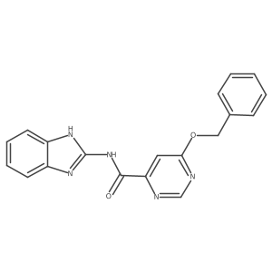 N-(1H-benzo[d]imidazol-2-yl)-6-(benzyloxy)pyrimidine-4-carboxamide结构式