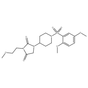 1-(1-((2,5-Dimethoxyphenyl)sulfonyl)piperidin-4-yl)-3-(2-methoxyethyl)imidazolidine-2,4-dione Structure