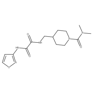 N1-((1-(dimethylcarbamoyl)piperidin-4-yl)methyl)-N2-(isoxazol-3-yl)oxalamide结构式