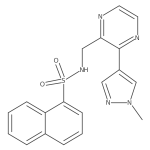 N-((3-(1-methyl-1H-pyrazol-4-yl)pyrazin-2-yl)methyl)naphthalene-1-sulfonamide结构式