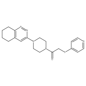2-(Pyridin-4-ylthio)-1-(4-(5,6,7,8-tetrahydrocinnolin-3-yl)piperazin-1-yl)ethanone Structure