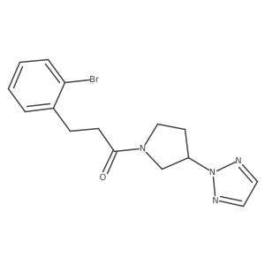1-(3-(2H-1,2,3-triazol-2-yl)pyrrolidin-1-yl)-3-(2-bromophenyl)propan-1-one Structure