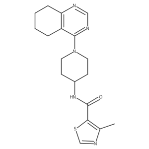 4-methyl-N-(1-(5,6,7,8-tetrahydroquinazolin-4-yl)piperidin-4-yl)thiazole-5-carboxamide结构式