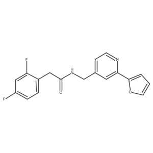 2-(2,4-difluorophenyl)-N-((2-(furan-2-yl)pyridin-4-yl)methyl)acetamide Structure