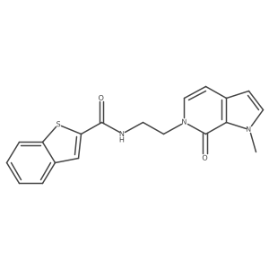 N-(2-(1-methyl-7-oxo-1H-pyrrolo[2,3-c]pyridin-6(7H)-yl)ethyl)benzo[b]thiophene-2-carboxamide结构式