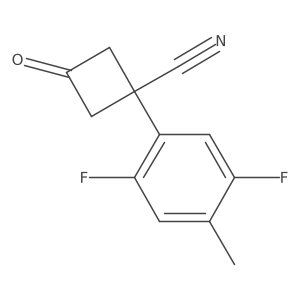 1-(2,5-Difluoro-4-methylphenyl)-3-oxocyclobutane-1-carbonitrile结构式