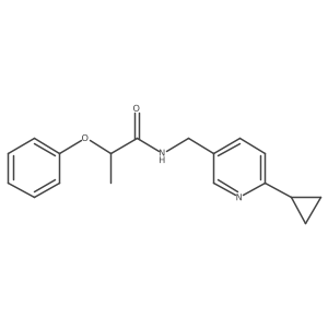 N-[(6-cyclopropylpyridin-3-yl)methyl]-2-phenoxypropanamide结构式