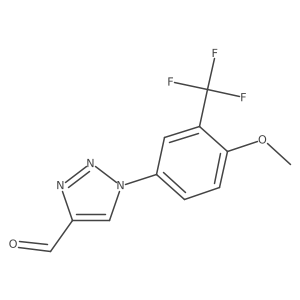 1-[4-methoxy-3-(trifluoromethyl)phenyl]-1H-1,2,3-triazole-4-carbaldehyde结构式