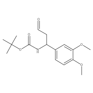 tert-butyl N-[(1R)-1-(3,4-dimethoxyphenyl)-3-oxopropyl]carbamate Structure