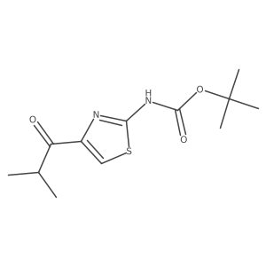 tert-butyl N-[4-(2-methylpropanoyl)-1,3-thiazol-2-yl]carbamate Structure