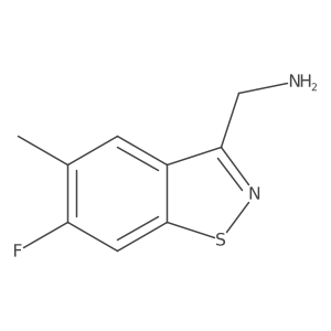(6-Fluoro-5-methyl-1,2-benzothiazol-3-yl)methanamine结构式