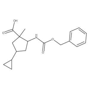 2-{[(Benzyloxy)carbonyl]amino}-4-cyclopropyl-1-methylcyclopentane-1-carboxylic acid Structure