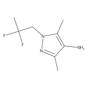 1-(2,2-difluoropropyl)-3,5-dimethyl-1H-pyrazol-4-amine结构式