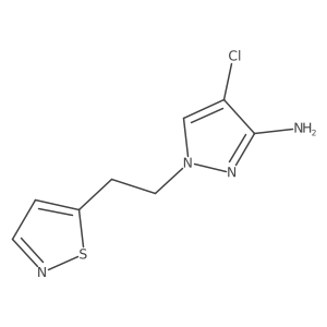 4-chloro-1-[2-(1,2-thiazol-5-yl)ethyl]-1H-pyrazol-3-amine结构式