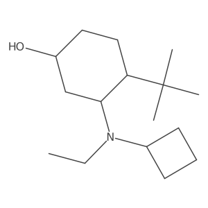 4-Tert-butyl-3-[cyclobutyl(ethyl)amino]cyclohexan-1-ol结构式