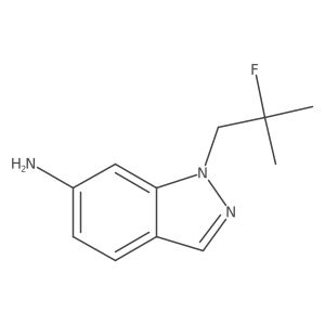 1-(2-fluoro-2-methylpropyl)-1H-indazol-6-amine结构式