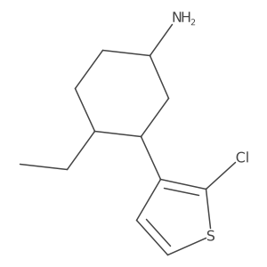 3-(2-Chlorothiophen-3-yl)-4-ethylcyclohexan-1-amine结构式