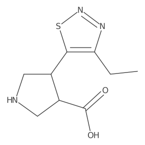 4-(4-Ethyl-1,2,3-thiadiazol-5-yl)pyrrolidine-3-carboxylic acid Structure