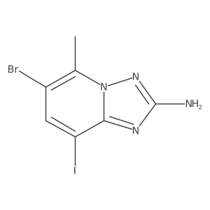 6-Bromo-8-iodo-5-methyl-[1,2,4]triazolo[1,5-a]pyridin-2-amine结构式