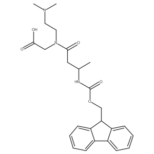 2-[(3R)-N-[2-(dimethylamino)ethyl]-3-({[(9H-fluoren-9-yl)methoxy]carbonyl}amino)butanamido]acetic acid结构式