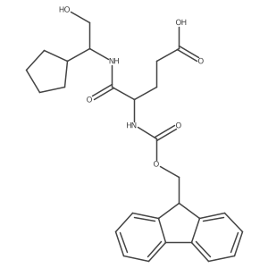4-[(1-cyclopentyl-2-hydroxyethyl)carbamoyl]-4-({[(9H-fluoren-9-yl)methoxy]carbonyl}amino)butanoic acid结构式
