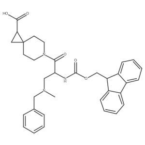 6-{3-[benzyl(methyl)amino]-2-({[(9H-fluoren-9-yl)methoxy]carbonyl}amino)propanoyl}-6-azaspiro[2.5]octane-1-carboxylic acid Structure
