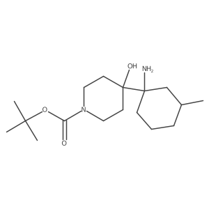 Tert-butyl 4-(1-amino-3-methylcyclohexyl)-4-hydroxypiperidine-1-carboxylate Structure