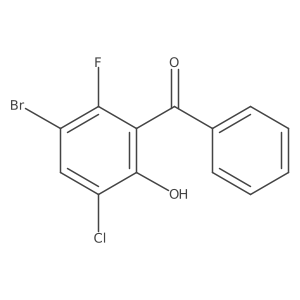 2-Benzoyl-4-bromo-6-chloro-3-fluorophenol结构式
