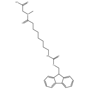 2-[8-({[(9H-fluoren-9-yl)methoxy]carbonyl}amino)-N-methyloctanamido]acetic acid结构式