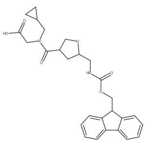 2-[N-(cyclopropylmethyl)-1-{5-[({[(9H-fluoren-9-yl)methoxy]carbonyl}amino)methyl]oxolan-3-yl}formamido]acetic acid Structure