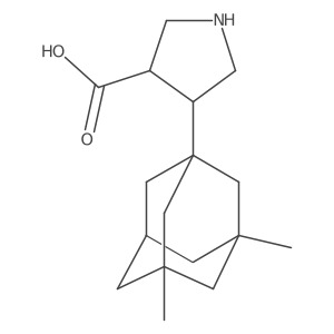 4-(3,5-Dimethyladamantan-1-yl)pyrrolidine-3-carboxylic acid结构式