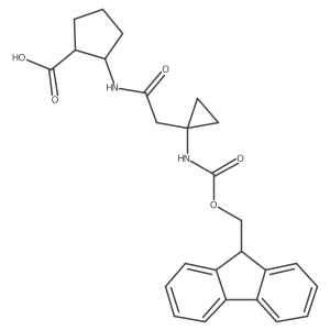 2-{2-[1-({[(9H-fluoren-9-yl)methoxy]carbonyl}amino)cyclopropyl]acetamido}cyclopentane-1-carboxylic acid结构式