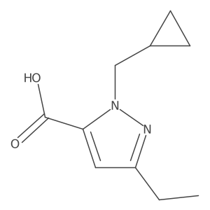 1-(cyclopropylmethyl)-3-ethyl-1H-pyrazole-5-carboxylic acid Structure