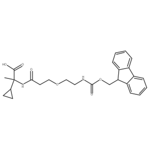 2-cyclopropyl-2-{3-[2-({[(9H-fluoren-9-yl)methoxy]carbonyl}amino)ethoxy]propanamido}propanoic acid Structure