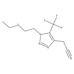 2-[1-(2-ethoxyethyl)-5-(trifluoromethyl)-1H-1,2,3-triazol-4-yl]acetonitrile Structure