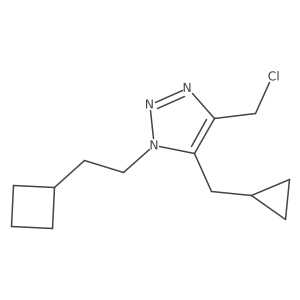 4-(chloromethyl)-1-(2-cyclobutylethyl)-5-(cyclopropylmethyl)-1H-1,2,3-triazole Structure