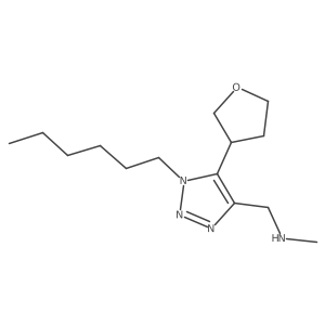 {[1-hexyl-5-(oxolan-3-yl)-1H-1,2,3-triazol-4-yl]methyl}(methyl)amine结构式