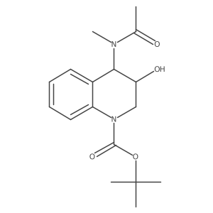Tert-butyl (3S,4S)-4-[acetyl(methyl)amino]-3-hydroxy-3,4-dihydro-2H-quinoline-1-carboxylate结构式