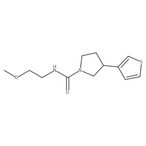 N-(2-methoxyethyl)-3-(3-thienyl)pyrrolidine-1-carboxamide Structure