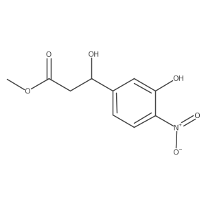 methyl (3R)-3-hydroxy-3-(3-hydroxy-4-nitrophenyl)propanoate结构式