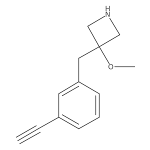 3-[(3-Ethynylphenyl)methyl]-3-methoxyazetidine结构式