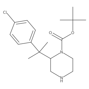 Tert-butyl 2-[2-(4-chlorophenyl)propan-2-yl]piperazine-1-carboxylate Structure
